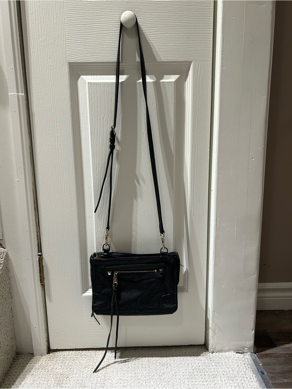 Rebecca Minkoff Mini M.A.C. (Morning After Clutch) crossbody bag pebbled leather